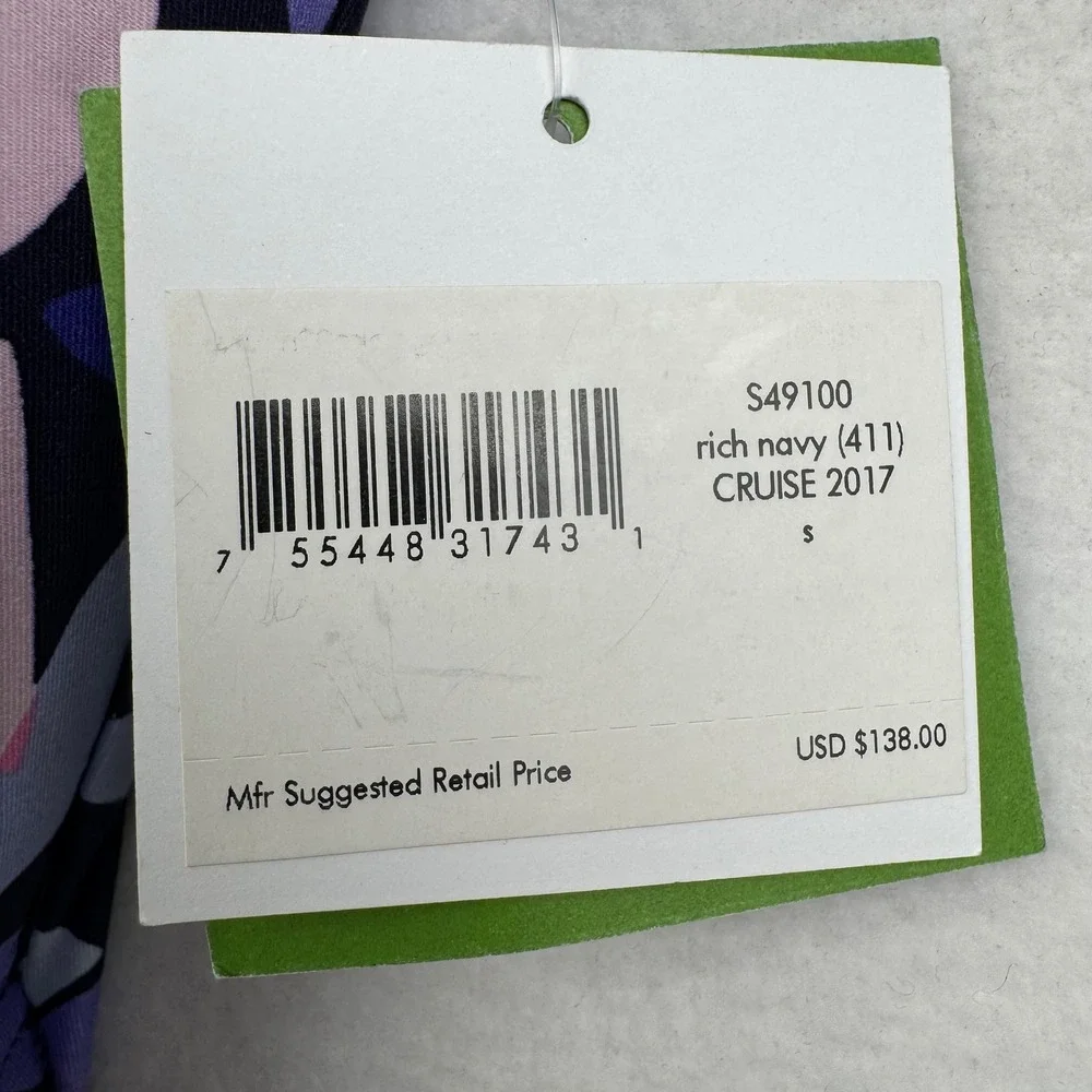 Kate Spade New York Rich Navy Floral Cutout One-Piece Swimsuit Size Small‎
